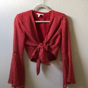 Cropped urban outfitters star blouse